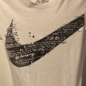 Nike Tops - Nike Swoosh White Slim Fit Tee Nike Tops - Nike Swoosh White Slim Fit Tee